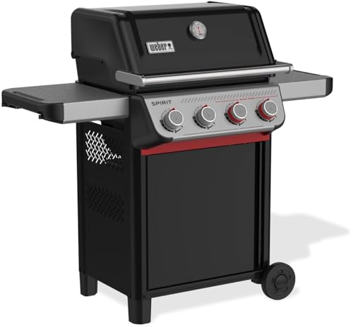 Weber Spirit E-425 GBS - Barbecue a gas, 4 bruciatori in acciaio inox, 12,4 kW, GBS, griglia in ghisa, sistema di accensione elettronica, 61 x 45 cm