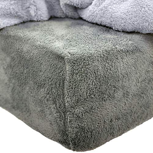 Brentfords Super King Fitted Sheet, Gifts for Women Men Super Soft Warm Teddy Fleece Fitted Sheet Thermal Luxury Winter Fluffy Cuddly Teddy Bear Bedding Easy to Use Fit, Charcoal Grey