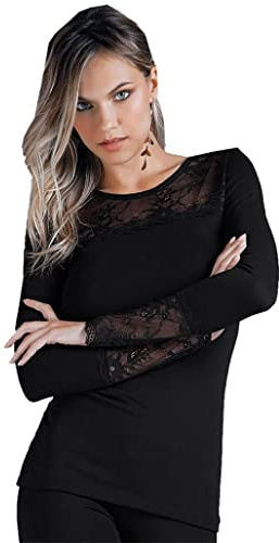 Maglia in cotone elasticizzato JADEA manica lunga art. 4871