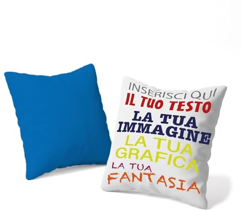 VENEZIANO Gruppo Cuscino Personalizzato 40x40 con Imbottitura - Cuscino Personalizzato con Imbottitura - personalizza Ora con Testi, Loghi o Immagini - 100% Made in Italy