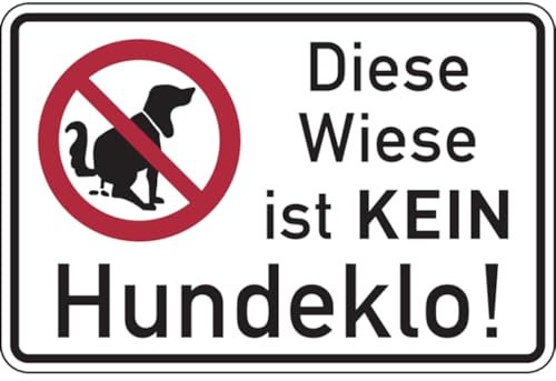 Dreifke® Hinweisschild, Diese Wiese ist KEIN Hundeklo, 200 x 300 mm, Aluverbund, Aluverbund 1 Stk.