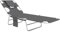 Outsunny Foldable Sun Lounger, Beach Chaise Lounge with Reading Hole, Arm Slots, 5-Position Adjustable Backrest, Side Pocket, Pillow for Garden, Beach, Pool, Dark Grey