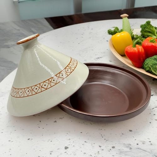 Tajine in Terracotta XL 32cm – Autentica Pentola Etnica Marocchina/Tunisina con Ebook Gratuito 1504251001