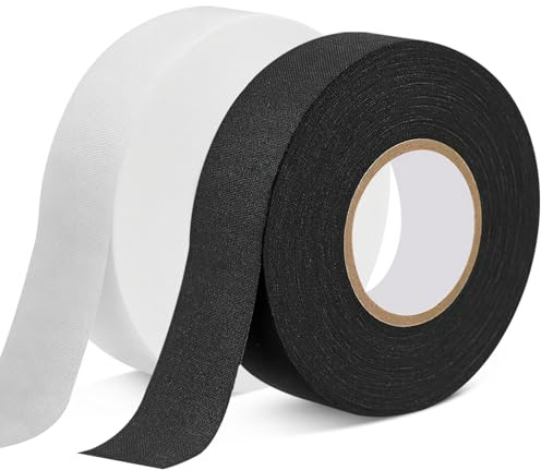BSTDAYEVER Hockey Tape Eishockey Schläger Tape Griffband Selbstklebend 2 Rollen Hockeyschläger Tape 2.5cm×25m Schlägertape Eishockey Anti-Rutsch für Eishockey Golf Tennis Squash Badminton Baseball