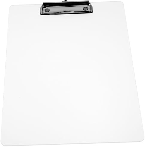 HONMEET Presse-papiers Acrylique Dossier Transparent Porte-documents Presse-papiers Pour Organisation De Fichiers Bloc-notes Transparent