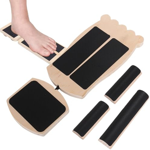 Tavola di equilibrio, strumento di rafforzamento delle gambe - allungamento del piede antiscivolo | per famiglie amici palestra domestica all'aperto ufficio fitness danza allenamento