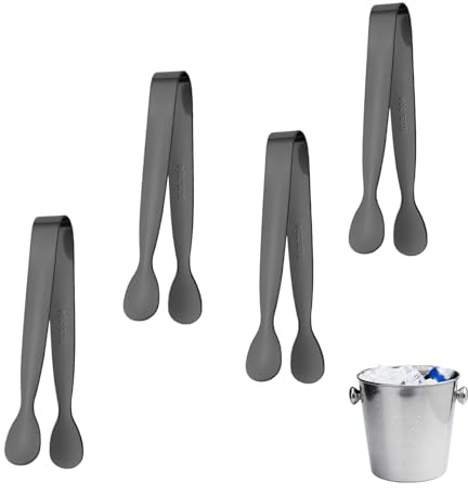 4 Stk Zuckerzange,Zangen Candybar,Zange Klein Küche,Mini Edelstahl Eiszange,Servierzange,Küchenzange,Metallzange Kleine für Zuckerwürfel,Eiswürfelzange für Eiswürfel,Dessert, Buffet,Picknick,Candy Bar