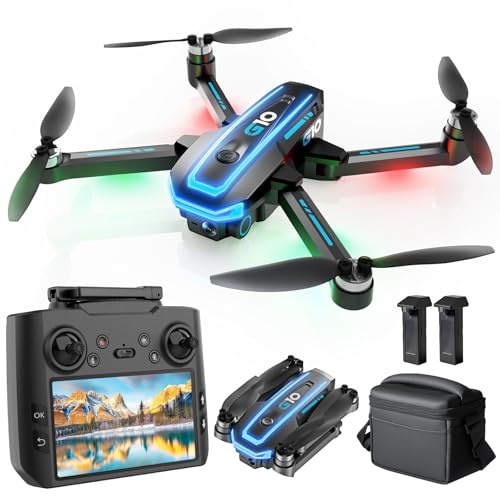 GPS Drones with Camera EIS 4K Professional,4.5 inch Screen on Controller,Auto Return,45 Mins Flight time,Follow Me Mode,RC Quadcopter for Adults & Beginners,Under 249g