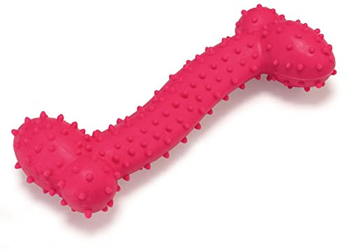 Arquivet Rosa Hundespielzeug mit Zinken für Hunde, 11 cm, aus Thermoplast, Spielzeug und Zubehör, empfohlen für kleine Hunderassen