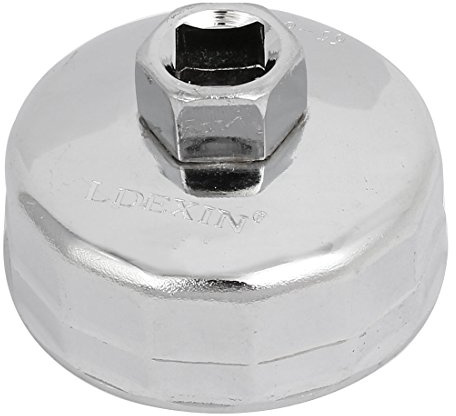sourcing map Clé à Filtre à Huile pour 64mm diamètre intérieur 14 Pans en Alliage de Nickel à Douille dissolvant