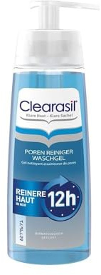 Clearasil Poren Reiniger Waschgel - Reinigungsgel gegen Pickel, Mitesser & Unreinheiten für reinere Haut im Gesicht - 1 x 200 ml