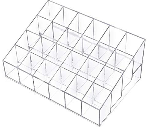 Benbilry 24 Plätze Lippenstift Organizer - Aufbewahrung und Halter für Make-Up - Transparent Acryl