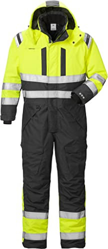 Fristads Kansas 119627 High Vis Airtech gefütterter Overall, Warnschutz, Gelb/Schwarz, Größe S
