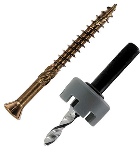 Terrassenschraube Antik Velegeset inkl. Bohrsenker und Bit - Edelstahl A2, 5,0 x 50 mm, 500 Stück, Torx 25, mit Zulassung