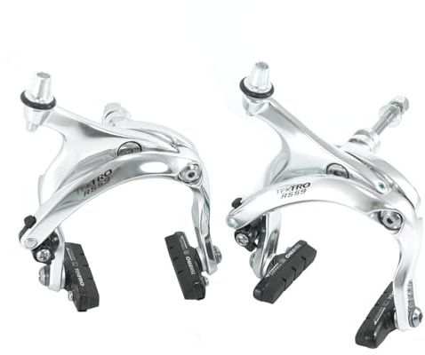 Tektro R559 Caliper Brake Set Long Reach 53-73mm Nutted Mount, Silver, ST1491-S-T