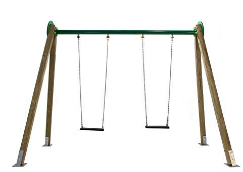 MASGAMES Draco Schaukelstuhl, zugelassen für gewerbliche oder öffentliche Nutzung, 2-Sitzer, Gummisitze und Ketten, (flache Sitze)