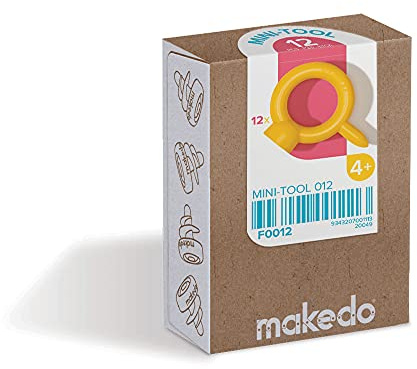 Makedo Mini-Tool 012 | 12 Mini-Werkzeuge für Enge Stellen und feine Details | Perfekt für kleine Ecken und feine Bastelarbeiten | Ergänzt jedes Makedo-Set | Kindersicher und wiederverwendbar, ab 5 Jahren