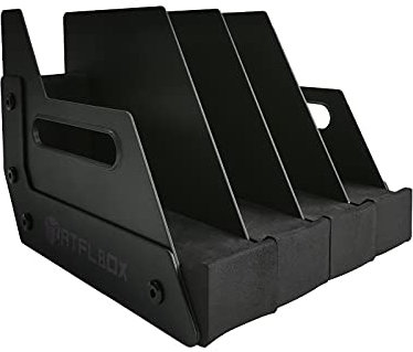 ATFLBOX Gun Pistol Revolver Firearm Handgun Rack Stand, passend für 4-8 der meisten Langlaufpistolen, gepolsterter Schaum zum Schutz, Gun Safe Cabinet Storage Organizer Zubehör (4-Slot)