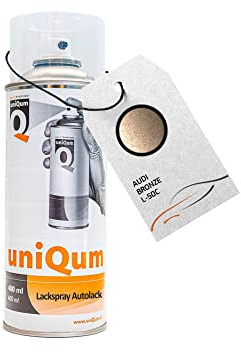 uniQum Autolack Spraydose fürs Auto für AUDI BRONZE L-50C Autolack Reparatur 400 ml