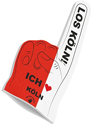 HIGH FIVE FINGERS My City Fahne Flagge Schaumstoff Hand für Fussball, Handball, Leichtathletik | Fanartikel für Spiele, Stadion und Events | One Size | 40 x 20 x 2,5 cm
