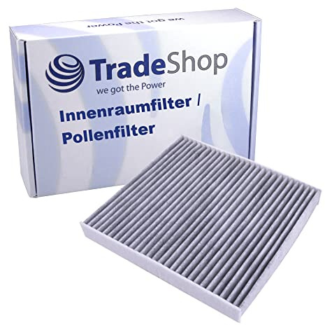 Trade-Shop Innenraumfilter/Pollenfilter mit Aktivkohle für Seat Leon SC, VW Golf VIII, Golf VIII Variant, E-Golf electric, Grand California Camper, GTI, Jetta