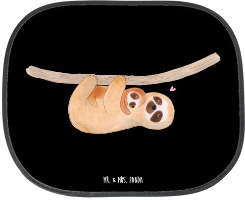 Mr. & Mrs. Panda Auto Sonnenschutz Faultier Kind - Geschenk, Sonnenschutz Baby, Mutter, Faulheit, Sonnenschutzfolie, Mama, Geburt, Sonnenblende,