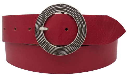 AnnaMatoni Damen Ledergürtel 4 cm Made in Germany Zeitloses Design, Echtes Rindsleder - Gürtel für Damen mit perfekter Passform, Langlebigkeit und nickelfreier Schließe