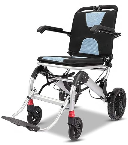 GHBXJX Rollstühle, Faltbar Leicht Rollstuhl für die Wohnung und Unterwegs, Ultraleicht Reiserollstuhl für Erwachsene, Transportrollstühle, Aluminium, 10.8 kg, Garantie 24 Monate