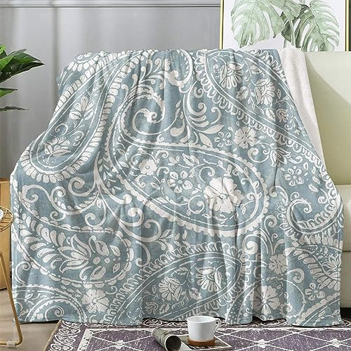 ZDABAOEC Plaid Polaire, Motif Cachemire - Couverture Lit 2 Personnes, Jete de Canape Grande Taille 230x270, Couvertures et Plaids Flanelle Ultra Doux