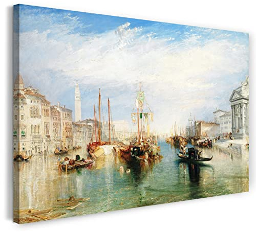 Leinwandbild (40x30cm) William Turner: Venice, from the Porch of Madonna della Salute, Leinwand auf Keilrahmen gespannt und fertig zum Aufhängen, hochwertiger Kunstdruck aus deutscher Produktion