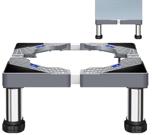 YOUDING Waschmaschinensockel – Halterung für Waschmaschine aus Edelstahl – | Kühlschrank-Halterung mit 4 soliden Füßen – multifunktionale Waschmaschinenbasis für Gerät
