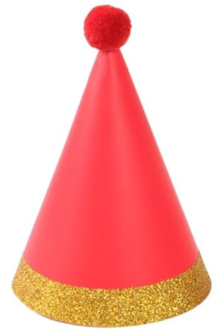 Wambere 20 Stück Geburtstagshut Geburtstagsparty Hut Party Hüte zum Geburtstag Partyhüte Party Kegel Hüte Geburtstag Kegel Hüte Party Supplies Hütchen Geburtstagshut für Festival Dekoration,Rot B