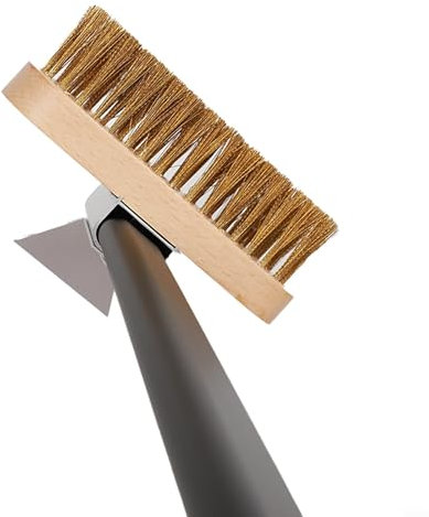 Besshepplo Brosse de four à pizza, brosse de nettoyage pour pierre à pizza, ensemble de brosses de four à pizza, accessoires de four de cuisine, outil de cuisson portable pour barbecue