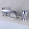 GSZCCZS Grifo para Lavabo de baño en Cascada, grifos de tocador de Doble manija con Agua Caliente y fría, Grifo de baño de extensión G1/2,
