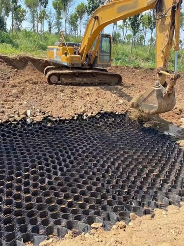 Rejilla de suelo de grava de 2 pulgadas de alto, rejilla geográfica para muro de contención de paisajismo, pavimentos permeables, guijarros de tierra, rejillas de estabilización de llenado de barro