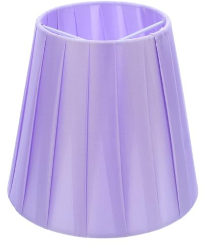 HOMSFOU Lilac Lamp Shade Stylish Cloth Light Cover Fabric Art Lamp Shade for Bedroom Living Room Study or Office Soft Light Diffuser for Ceiling Wall and Table Lamps Easy Install 5.51In