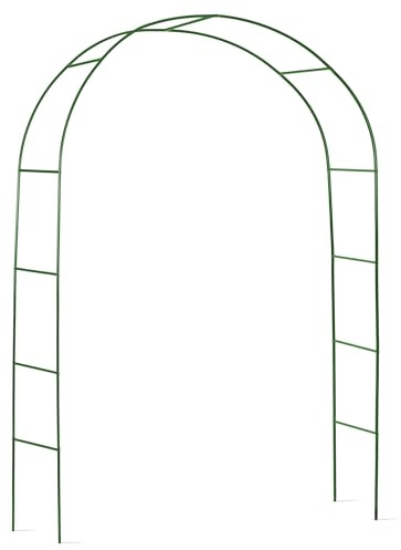 Plonos Rosenbogen Rankhilfe 240 cm Kletterpflanzen Rosenspalier 4 Erdanker Stahl Pulverbeschichtet Witterungsbeständig UV Beständig Dunkelgrün