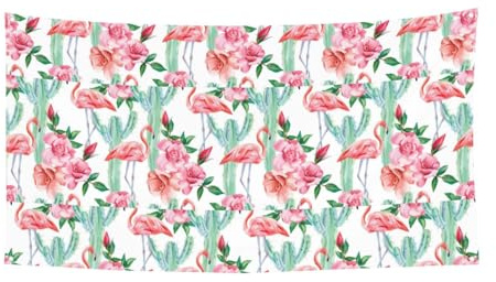 Kaktus Flamingo Rose Blumen Druck Halloween Weihnachten Banner Dekor Outdoor Indoor Hängende Party Schild Farbecht für wiederholten Gebrauch