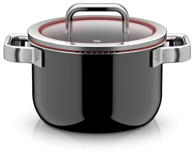 WMF Fusiontec Function Pro, Kochtopf mit Deckel, 20 cm, kratzfestes Material, Kochtopf Induktion, für alle Herdarten geeignet, Made in Germany, schwarz, 0519365290