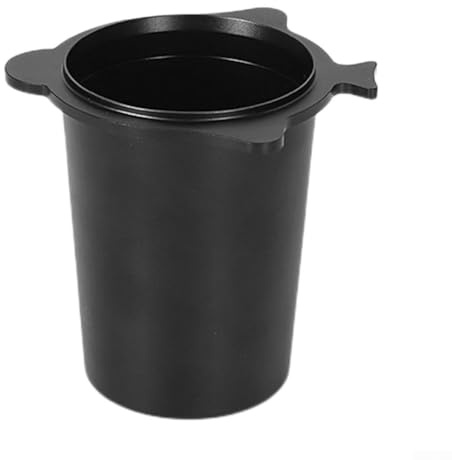 Aluminum Coffee Dosing Cup 54MM for 8 Series Grinders, Double Ear Design for Hanging on Machine, Compatible with 870 878 880 Grinding Machines (Black)