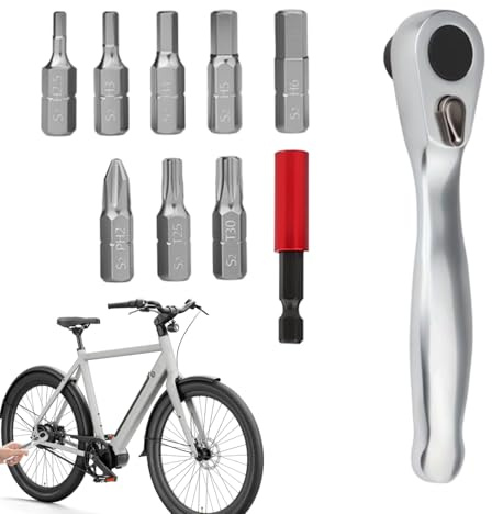 Birtern Kit de réparation de vélo | Gadget tournevis multifonction portable – Kit d'outils de VTT | pour homme et femme | pour la route, la montagne, les voyages, l'entretien d'urgence en plein air