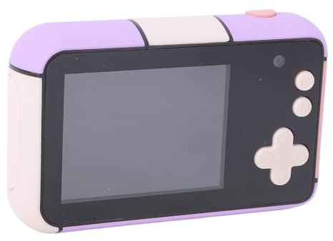 Akozon Barnkamera Dubbellins 48MP HD Digitalkamera med Blixtfilter för Leksakspresenterade Barn (Violett)