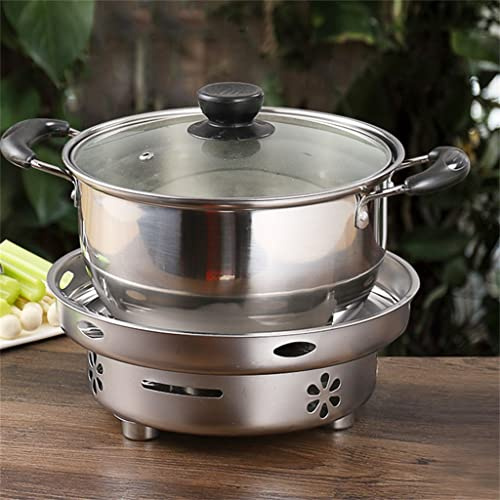 MQPALZKD Hot Pot Heater Outdoor Household BBQ Stainless Steel Spirit Party Camping Stove Tourist Burner