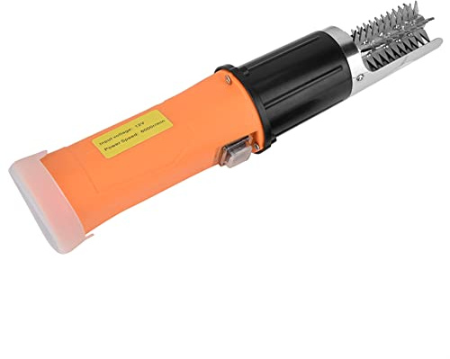 Fdit Descamador Eléctrico para Pescado, Potente y Eficiente Removedor de Escamas con Cuchilla de Acero con Púas, para Carpas Crucianas, Carpas Herbívoras (Adaptador de carga con enchufe europeo