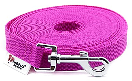 Twinkys Dog Style Hundeleine Schleppleine OHNE Handschlaufe Pink 30 Meter 20 mm breit für Hunde bis 50 kg Made IN Germany