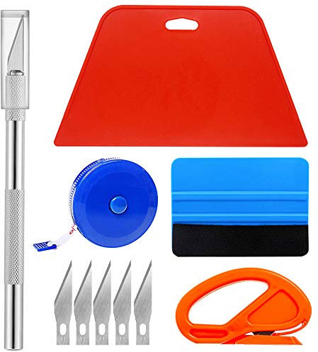 Tapetenwerkzeug Tapetenapplikationswerkzeug mit Schneidwerkzeug, Filzpresse, Schaber, Maßband für Vinylfolie, Tapete installieren