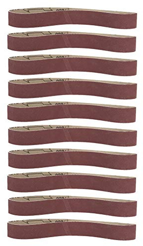 10 Nastri Abrasivi 30x533mm Grana 800 per Levigatrice Legno Finitura Superficiale Liscia