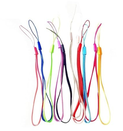 Handschlaufe Lanyards 100 Stück Nylon-Handschlaufe Handschlaufe Bunte Armbandriemen Schnüre Für Handy Schlüsselanhänger Kamera Usb-Stick Schlüssel Namensschild Zufällige Farbe