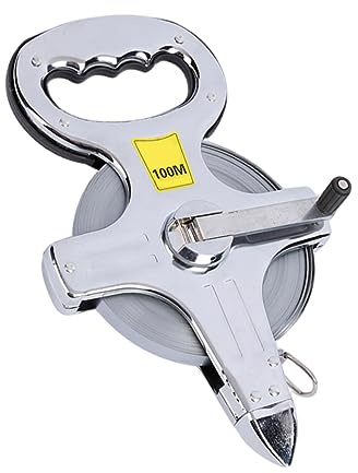 jojofuny Mètre Ruban Multifonction 100 M Acier Inoxydable Rétractable Étanche Outil Mesure Précision Professionnel Chantier Usage Quotidien