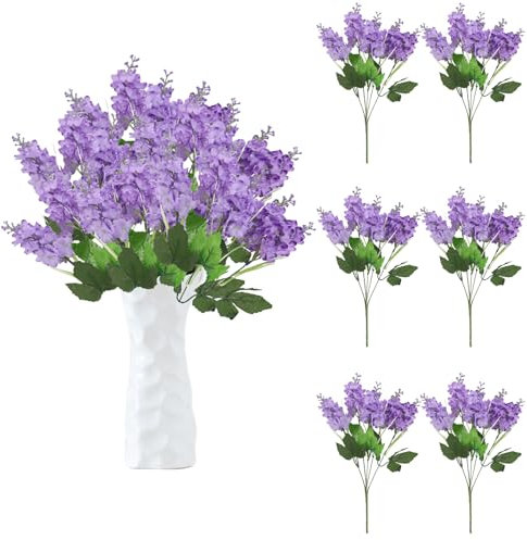 astylishome Faux Flowers that Look Real Hyacinth Artificial Flower Realistic Touch Wedding Simulation Bouquet Home Decor Party Floral Arrangements with Stems 1408